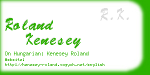 roland kenesey business card